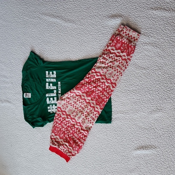 Victoria's Secret Pink Christmas fairisle #Elfie pajama top and joggers … - Picture 1 of 12